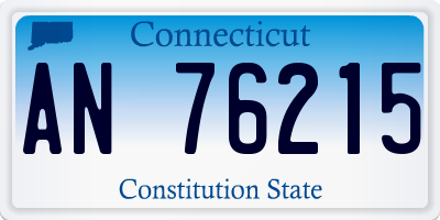 CT license plate AN76215
