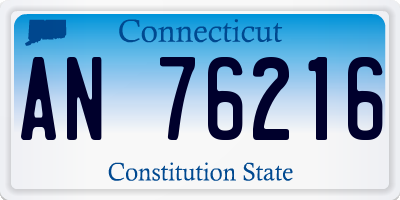 CT license plate AN76216