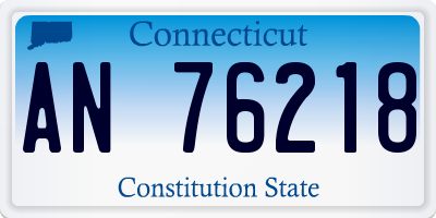 CT license plate AN76218