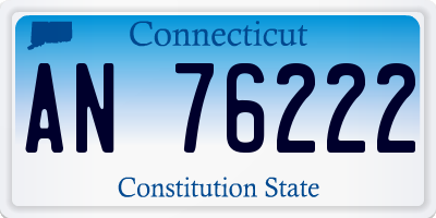 CT license plate AN76222