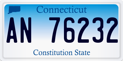 CT license plate AN76232