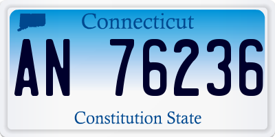 CT license plate AN76236