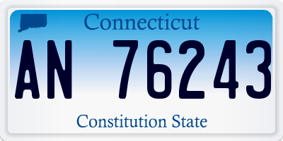 CT license plate AN76243