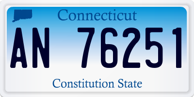 CT license plate AN76251