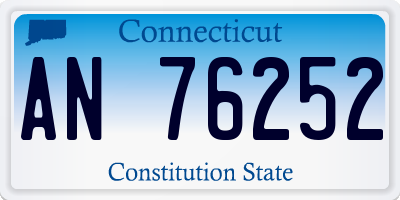CT license plate AN76252