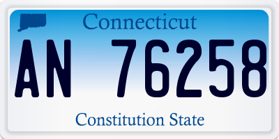CT license plate AN76258