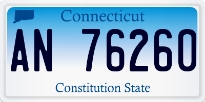 CT license plate AN76260