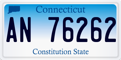 CT license plate AN76262