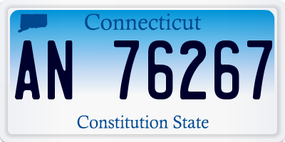 CT license plate AN76267