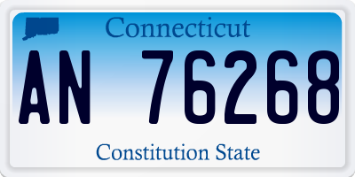 CT license plate AN76268