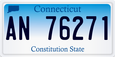 CT license plate AN76271