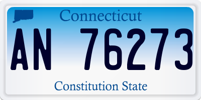 CT license plate AN76273