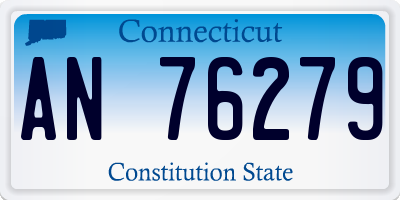 CT license plate AN76279