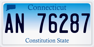 CT license plate AN76287