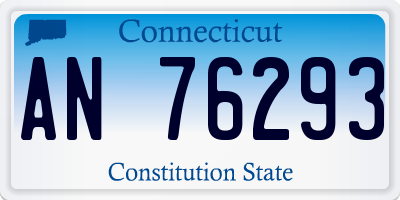 CT license plate AN76293
