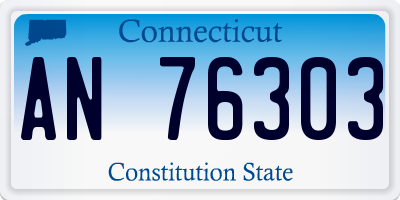 CT license plate AN76303