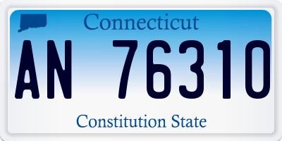 CT license plate AN76310