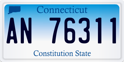 CT license plate AN76311