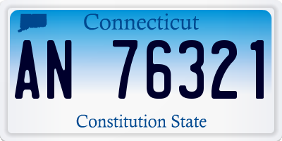 CT license plate AN76321