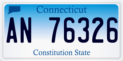CT license plate AN76326