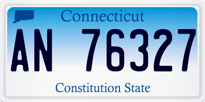 CT license plate AN76327