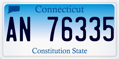 CT license plate AN76335