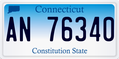 CT license plate AN76340