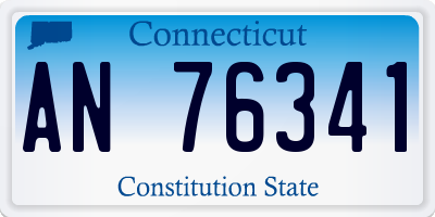 CT license plate AN76341