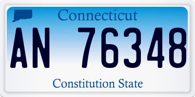 CT license plate AN76348