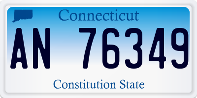 CT license plate AN76349