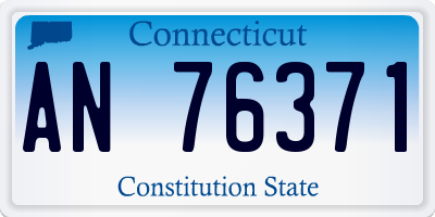 CT license plate AN76371