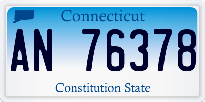 CT license plate AN76378