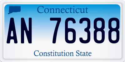 CT license plate AN76388