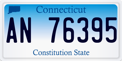 CT license plate AN76395