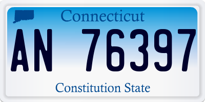 CT license plate AN76397