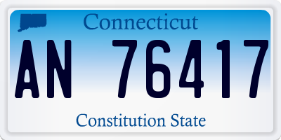CT license plate AN76417