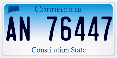 CT license plate AN76447