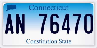 CT license plate AN76470
