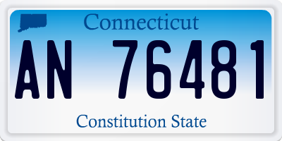 CT license plate AN76481