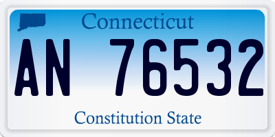 CT license plate AN76532