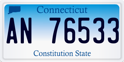 CT license plate AN76533