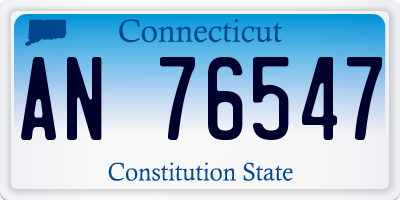CT license plate AN76547