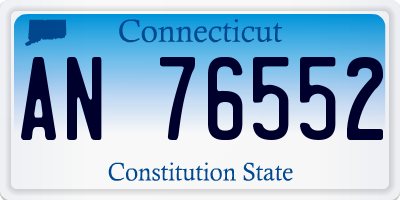 CT license plate AN76552