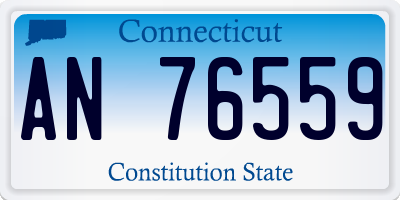 CT license plate AN76559