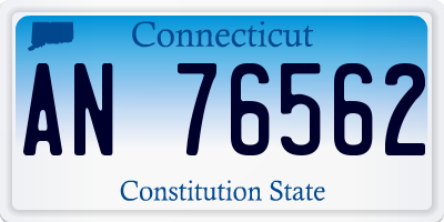 CT license plate AN76562