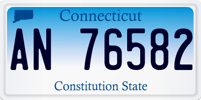 CT license plate AN76582