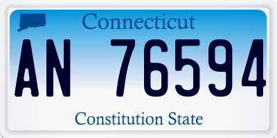 CT license plate AN76594