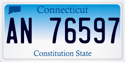 CT license plate AN76597