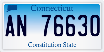 CT license plate AN76630