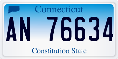 CT license plate AN76634